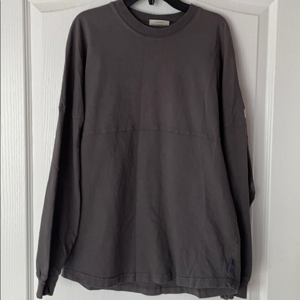Spirit jersey gray long sleeve shirt size S